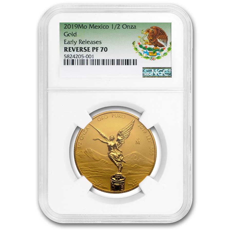 B*N様 マークコスタビ　give leaves a chance 2018 Mexico Libertad 1/2 Onza Gold Coin NGC Reverse PF 70